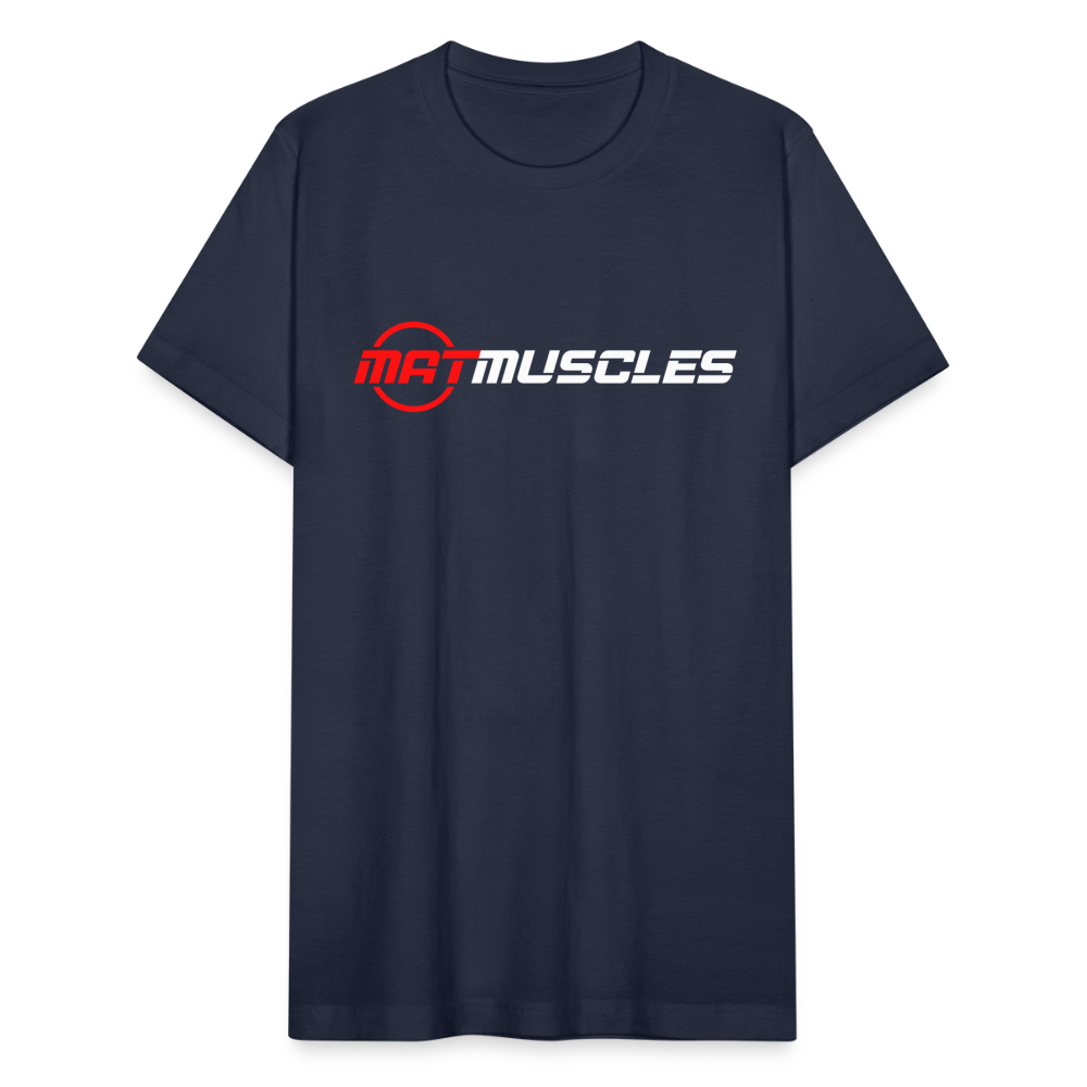 Mat Muscles Unisex Jersey T-Shirt by Bella + Canvas - navy