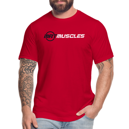 Mat Muscles Unisex Jersey T-Shirt by Bella + Canvas - red