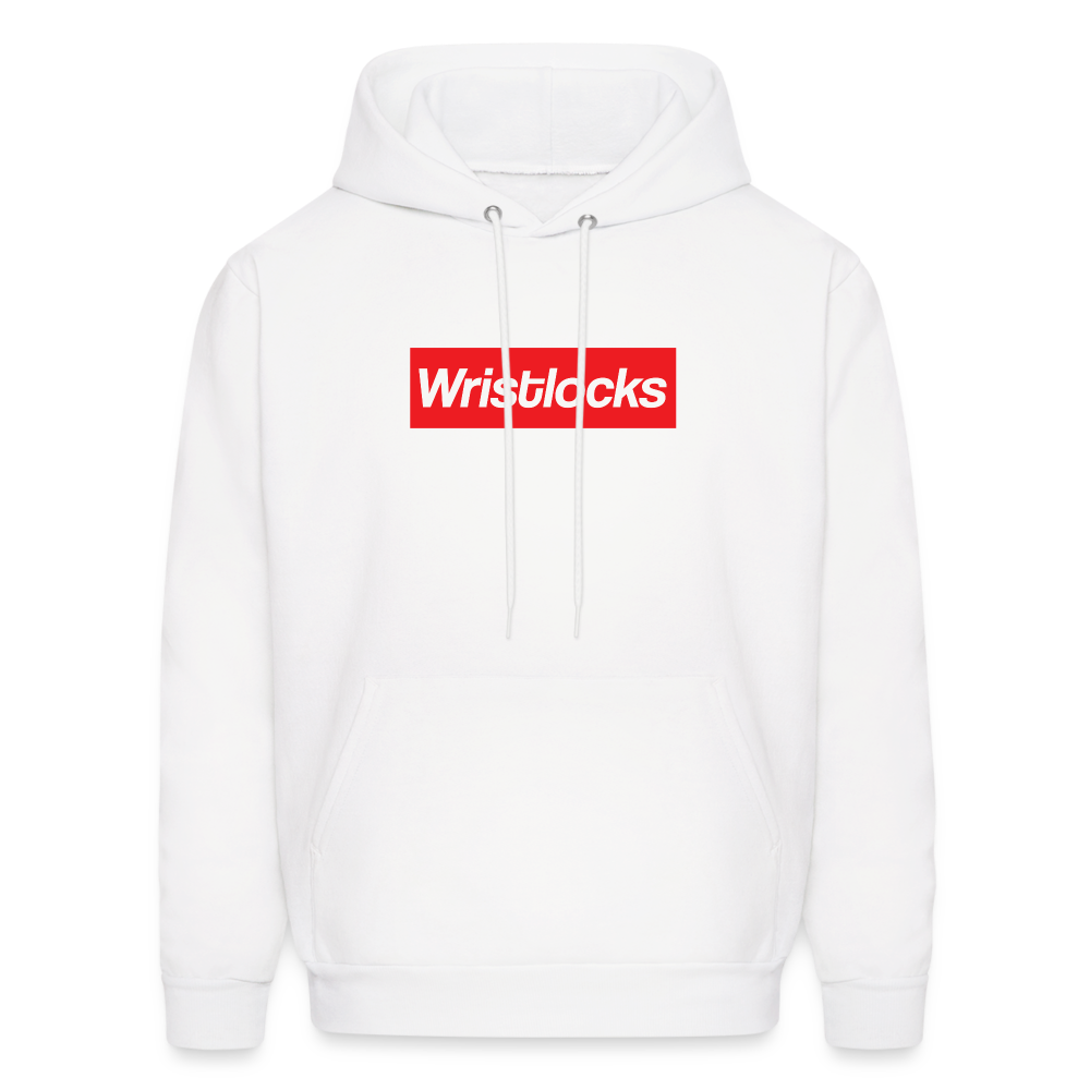 Wristlocks Box Logo Hoodie - white