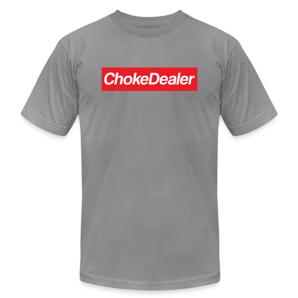 Choke Dealer Box Logo Unisex Jersey T-Shirt by Bella + Canvas - slate