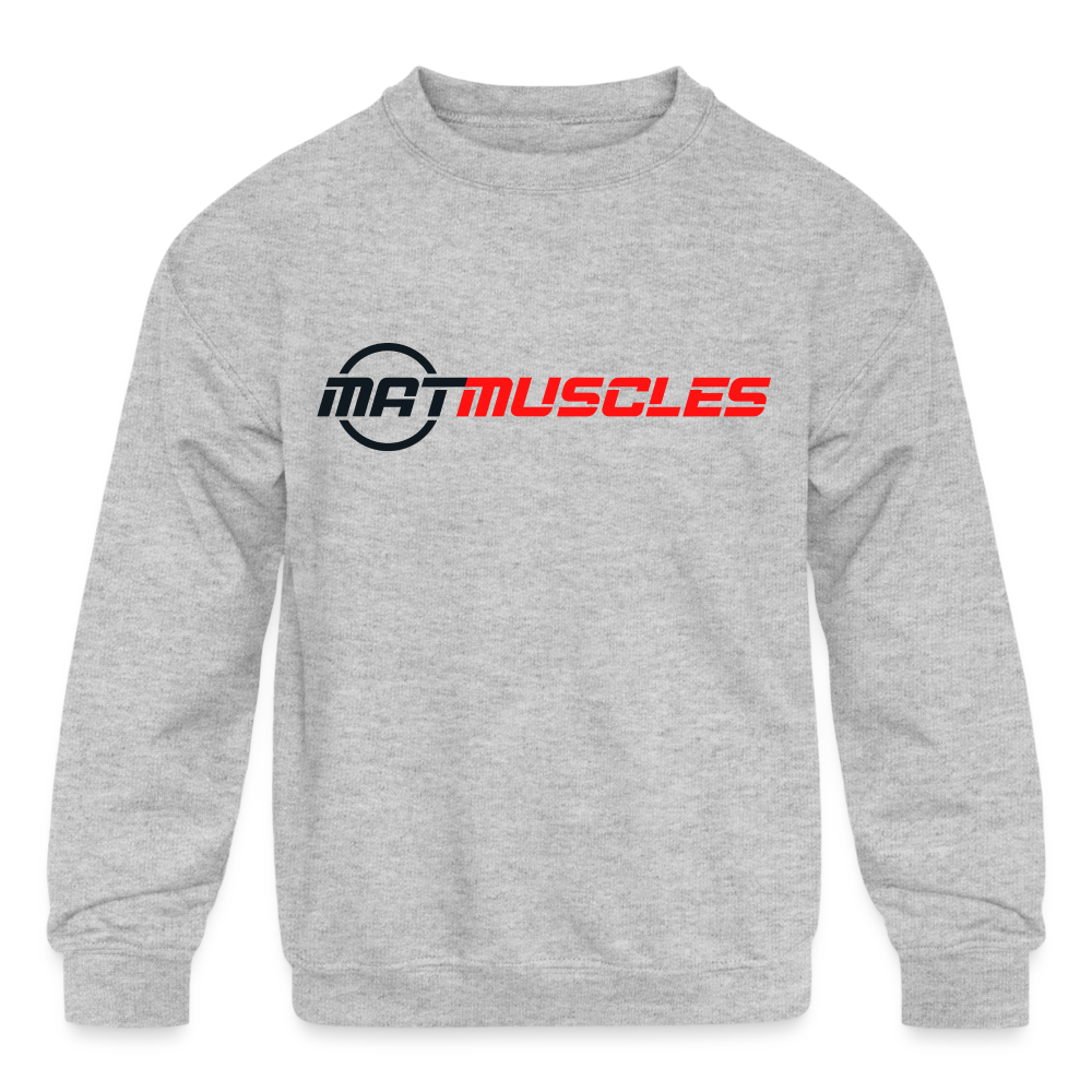 Mat Muscles YOUTH Crewneck Sweatshirt - heather gray