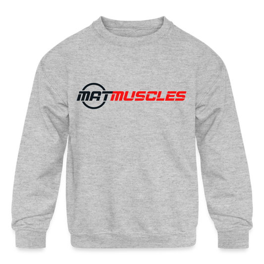 Mat Muscles YOUTH Crewneck Sweatshirt - heather gray