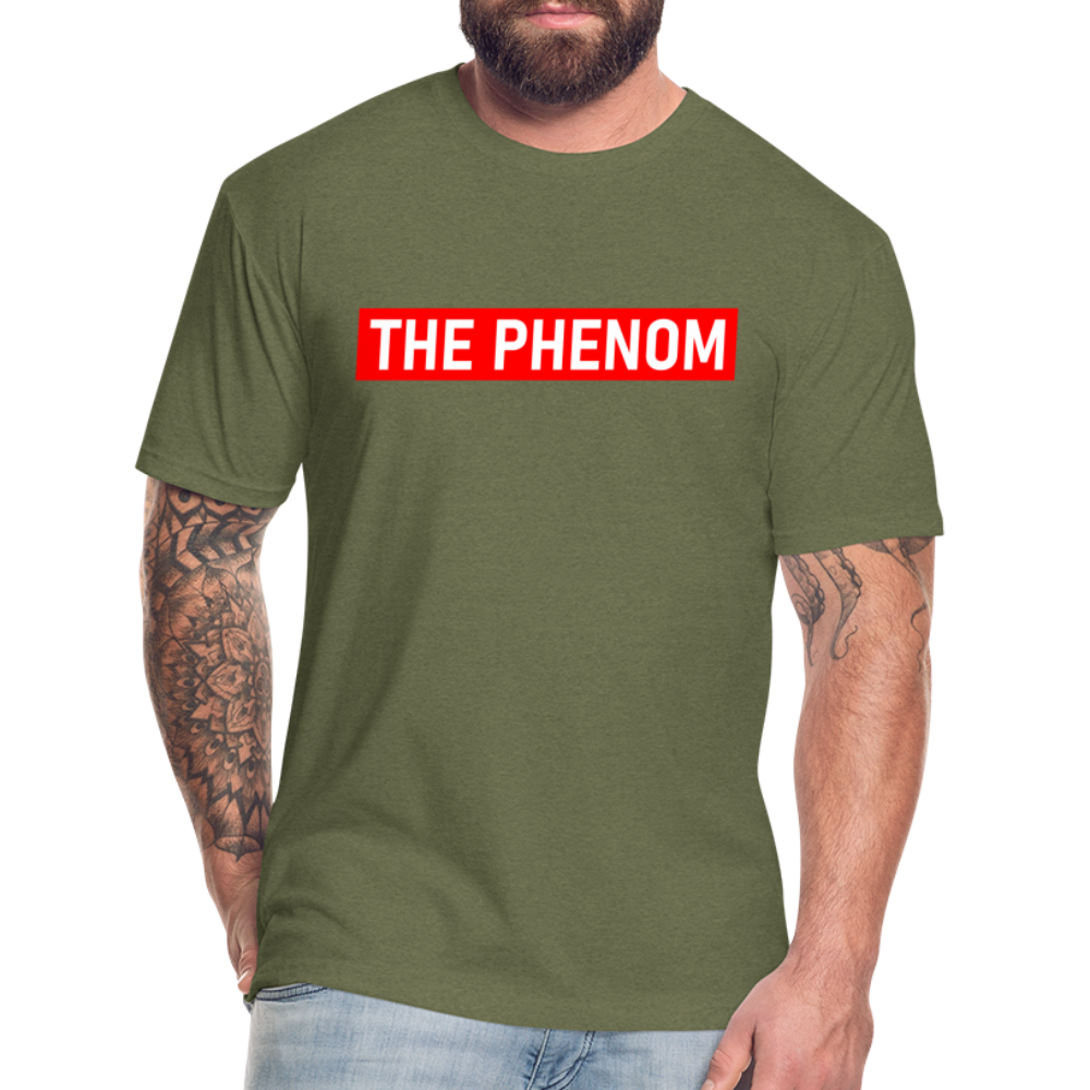 The Phenom Block Short Sleeve Tee - heather military green